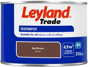 Leyland Trade Vinyl Matt Walls & Ceilings Emulsion Paint Red Brown (RAL 8012) 350ml Tester