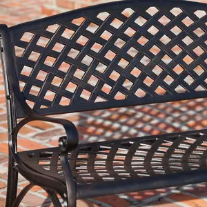 Cast Aluminium Garden Bench - Bronze