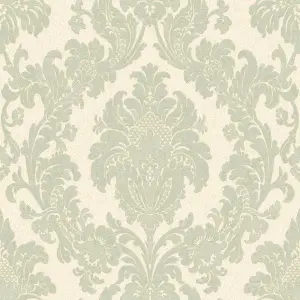 Belgravia Décor Ciara Damask Green Wallpaper