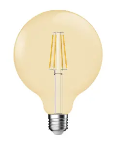 Nordlux Deco E27 G95 Dim 2500 Kelvin 400 Lumen Light Bulb In Gold