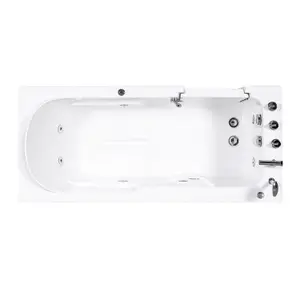 Vidalux WB408 Left Whirlpool Abberton Easy Access Walk-in Bath, White