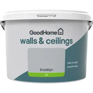 GoodHome Walls & ceilings Brooklyn Silk Emulsion paint, 2.5L