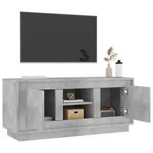 Berkfield TV Cabinet Concrete Grey 102x35x45 cm Engineered Wood