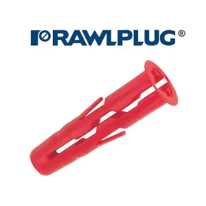 1000 x Genuine Rawl Plugs Universal Uno Red 6 x 28mm Expansion Screw Fixings