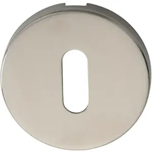 52mm Standard Lock Profile Open Escutcheon Concealed Fix Polished Steel