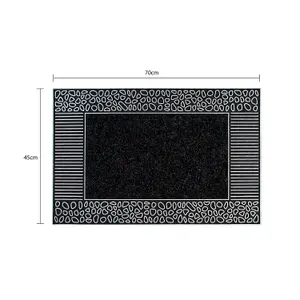 JVL Rico PVC Doormat 45x70cm - Pebbles