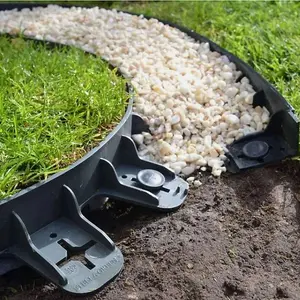 FLEXIBLE GARDEN BORDER GRASS LAWN PATH EDGING WITH PLASTIC PEGS 50mm Green 30m + 60 Pegs