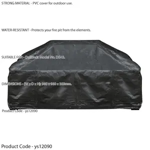 Durable Outdoor Fire Pit Cover for ys12103 - Black PVC Waterproof Protection