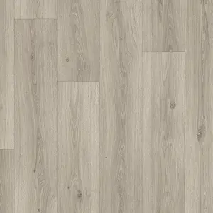 Grey Modern Wood Effect Anti-Slip Vinyl Flooring For Kitchen, Bathroom, 2.5mm Thick Vinyl Sheet-3m(9'9") X 4m(13'1")-12m²