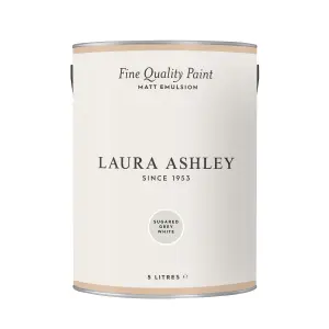 Laura Ashley Sugared Grey White Matt Emulsion paint, 5L