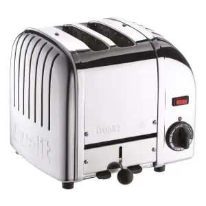 Dualit Classic 2 Slice Toaster & 1 Litre LITE Kettle Breakfast Set, Stainless Steel