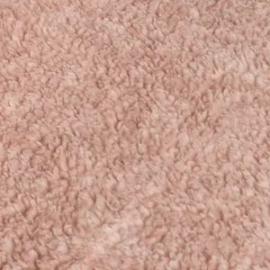 Teddy Fleece Fitted Sheet Bed Soft Warm Marl, Pink - King