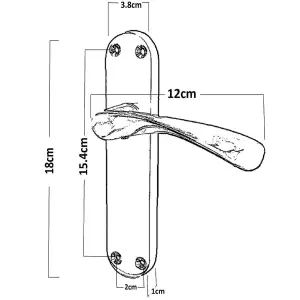 Monja Astrid Door Handles Arched Lever Satin Latch