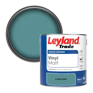 Leyland Trade Vinyl Matt Walls & Ceilings Emulsion Paint (S 4030-B30G) 2.5L