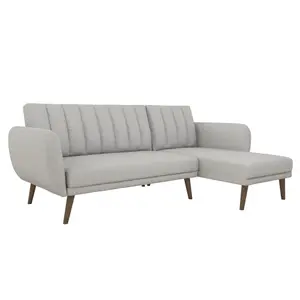 Brittany Sofa Bed in Light Grey Fabric