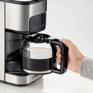 900W 1.5L Digital Filter Coffee Machine Black & Stainless Steel