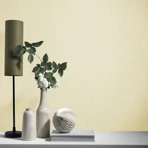 Galerie Elle Decoration Light Gold Plain structure Embossed Wallpaper