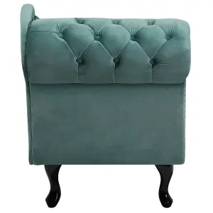 Left Hand Chaise Lounge Velvet Mint Green NIMES