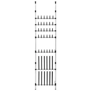 Berkfield Telescopic Shoe Rack with Rods Aluminium