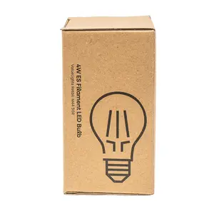 ValueLights Pack of 3 4w LED Filament ES E27 GLS Amber Light Bulb - Warm White 2700K