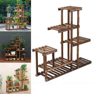 5 Tier Wood Plant Stand for Balcony Garden Patio 960mm(H)