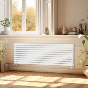 Right Radiators 1800x590 mm Horizontal Vertical Oval Column Radiator Double Panel Rads White