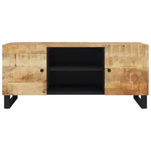 Berkfield TV Cabinet 105x33x46cm Solid Wood Mango