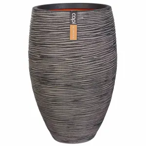 Capi Vase Nature Rib Elegant Deluxe 40x60 cm Anthracite KOFZ1131