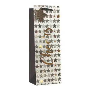 Simon Elvin Cheers Star Bottle Bag (Pack of 6) White/Gold (One Size)