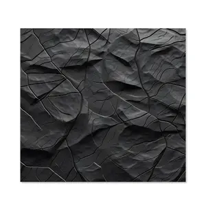 Toughened 6mm Glass Kitchen Splashback 70 x 65cm Abstract Black - Polished Edge Heat Resistant Back Splash for Cookers Hob