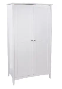 2 door painted wardrobe - Como White