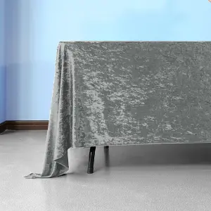 Diamond Velvet Square Tablecloth, Sliver , 54 Inch x 54 Inch