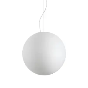 Luminosa Carta Indoor Globe Ceiling Pendant Lamp 1 Light White, E27