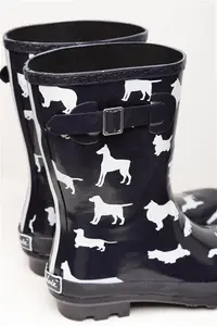 Rydale Ladies Mid Calf Wellies - Ripon - Multi Dog Print 8