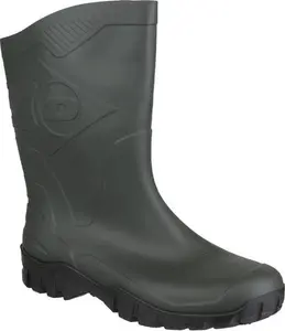 Dunlop Dee Wide Calf Wellingtons | Low Cut Comfort Fit, Green / 44