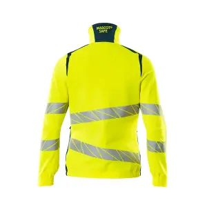 Mascot Accelerate Safe Ladies Fit Ultimate Stretch Work Jacket (Hi-Vis Yellow/Dark Petroleum)  (Large)