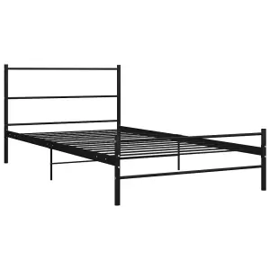 Berkfield Bed Frame Black Metal 100x200 cm