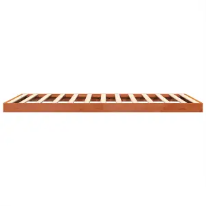 Berkfield Bed Frame without Mattress Wax Brown 140x190 cm Solid Wood Pine