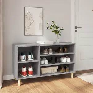 Berkfield Shoe Cabinet Grey Sonoma 102x36x60 cm Engineered Wood