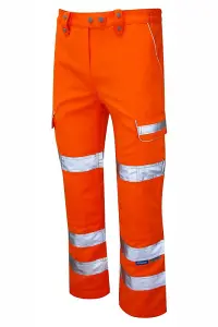 PULSAR High Visibility Rail Spec Ladies Combat Trousers - Orange - Reg Leg Size 12