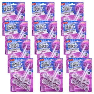 Lavender Pack of 12 Toilet Rim Block Cleaner Twin Pack Anti-Limescale, Foaming Cleaning Action, Lasts Up to 4 Weeks