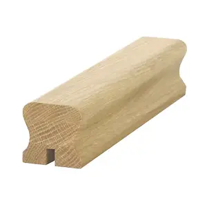 Oak Handrail THR 2.4m - 10mm Groove For Glass Panels UK Manufactured Traditional Products Ltd