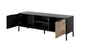 Chic Rave TV Cabinet in Oak Artisan (H)540mm (W)1530mm (D)400mm - Sleek Design with Storage