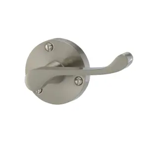 Colours Beja Nickel effect Aluminium Scroll Latch Door handle (L)96mm