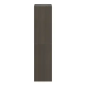 GoodHome Kentia Brown Walnut Veneer Double Bathroom Wall cabinet (H)150cm (W)35cm