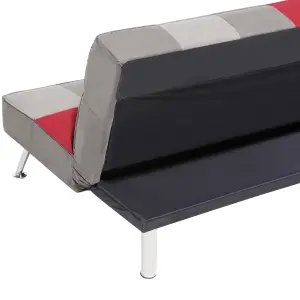 Sofa Bed OLSKER Light Grey Velvet