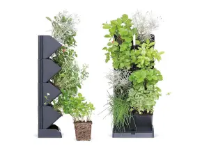 Vertical Standing Garden Flower Pots Cascade Balcony Anthracite Plant Wall Mini Cascade