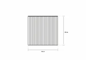 Standard Featheredge Vertical Panel - Timber - L5 x W182.8 x H181.7 cm