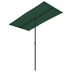 Berkfield Outdoor Parasol with Aluminium Pole 180x130 cm Green