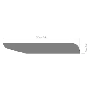 PACK OF 10 (Total 10 Units) - 19mm x 100mm (15mm x 95mm Finish) Dual Profile Chamfered & Round Timber Skirting Board- 4.2m Length